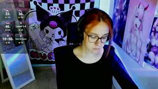 margaret_red - young streamer sits chatting and doesn’t want to undress