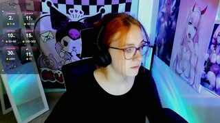 margaret_red - young streamer sits chatting and doesn’t want to undress