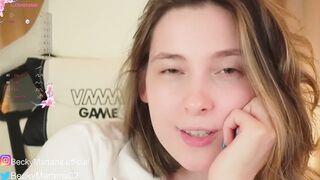 beckymartens -  Young streamer girl shows her little tits.