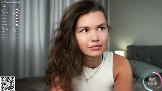 _hihoney_ - Charming little girl shows her tits.