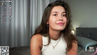 _hihoney_ - Charming little girl shows her tits.