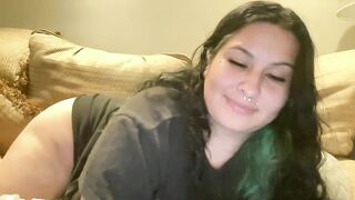 succubus_goddesss - curvy bitch shows off her hairy pussy and masturbates it