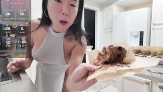 jiwon4u - Housewife in the kitchen in a slutty dress