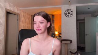 coyness_geneva - Teen with small tits and hairy pussy teases on camera