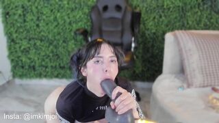 kimjoi_ -Horny bitch jerking a rubber cock