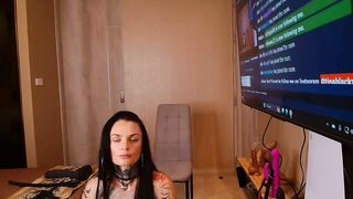 tinablackxo - Tattooed slut dances in front of the camera.