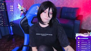 zelda_1 -The streamer sits down and is too embarrassed to take her clothes off.