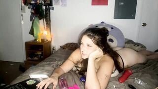 astr0b3k - babe chatting in front of the camera half naked